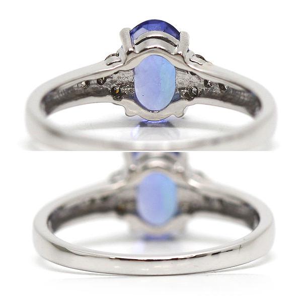 三越 K18WG タンザナイトリング 12号 1.44ct ダイヤモンド 0.12ct 18金