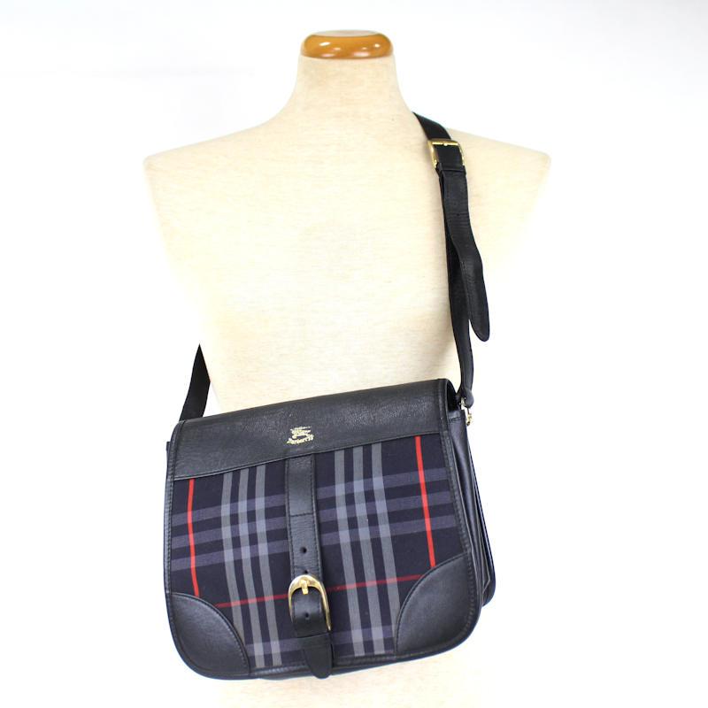 【美品】Burberry バーバリー ショルダーバッグ ノバチェック レザー BURBERRY（バーバリー） ショルダーバッグ レザー ノバチェック 調節可