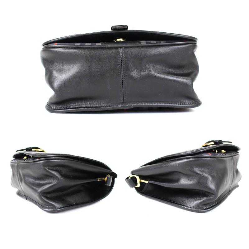 【極美品】Burberry バーバリー　ショルダーバッグ　サコッシュ　レザー　黒 美品】Burberry バーバリー ショルダーバッグ サコッシュ ナイロン 黒
