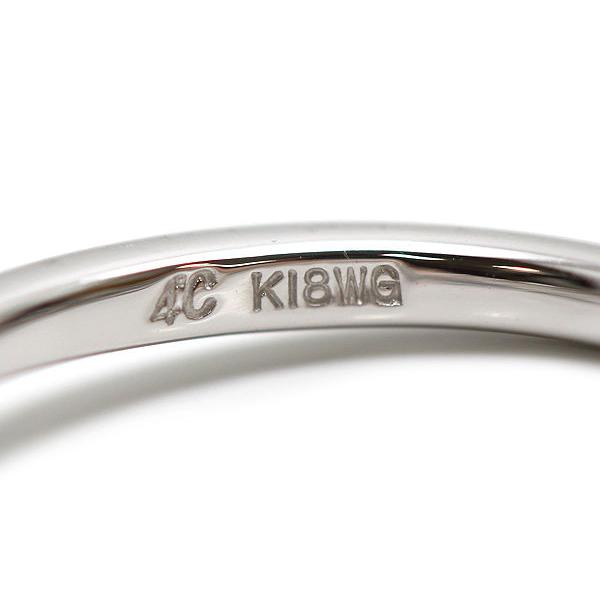 4℃ ヨンドシー ダイヤモンドリング 8号 約2.0g K18WG 18金 4℃ ヨンドシー ダイヤモンドリング 8号 約2.0g K18WG 18金