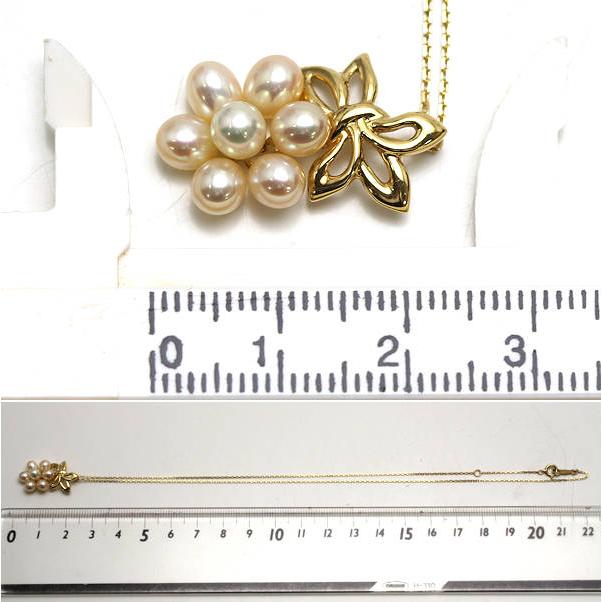 MIKIMOTO（ミキモト） パールネックレス 花 約40cm 真珠 7珠 K18 18金