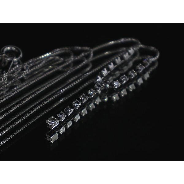 Pt850 ダイヤモンドネックレス 約40cm 約3.2g 0.50ct プラチナ 21920