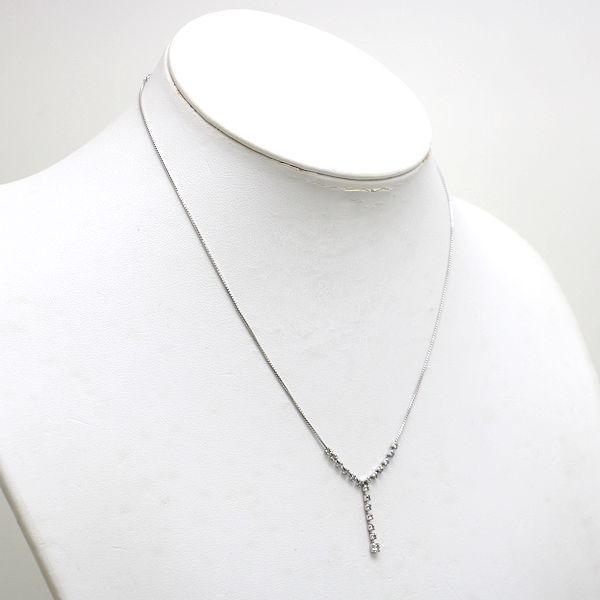 PT 850 プラチナ ネックレス ダイヤモンド Pt850 ダイヤモンドネックレス 約40cm 約3.2g 0.50ct プラチナ 21920
