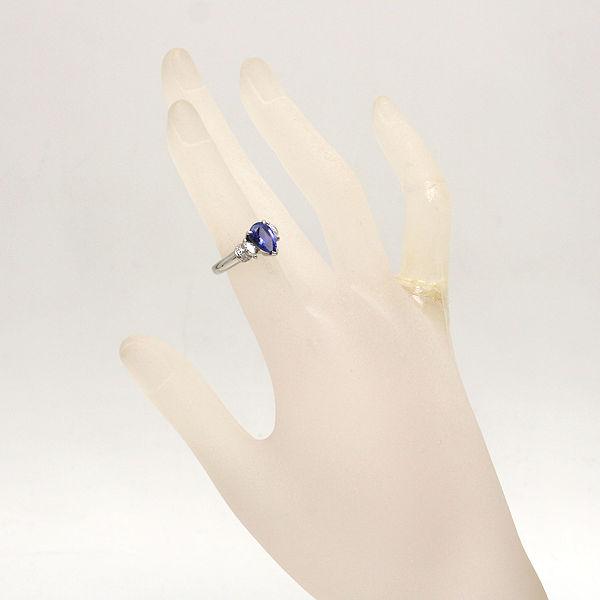 Pt900 タンザナイトリング 9号 1.75ct ダイヤモンド 0.31ct 約6.3g  
