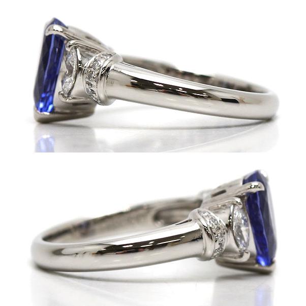 Pt900 タンザナイトリング 9号 1.75ct ダイヤモンド 0.31ct 約6.3g  