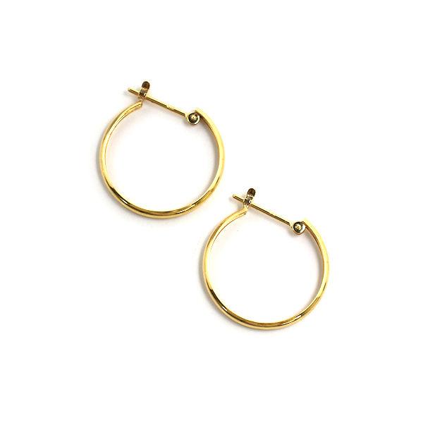 K18YG フープピアス 直径2cm 18金 イエローゴールド 両耳用 リング  