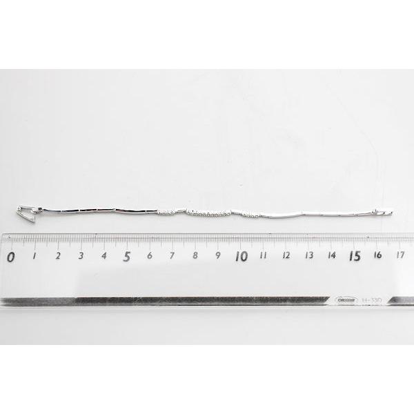 K18WG ダイヤモンドブレスレット 約17cm 約5.6g 18金 ホワイトゴールド 
