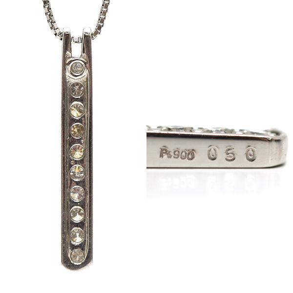 PT850/PT900 ダイヤネックレス0.13ct 40cm