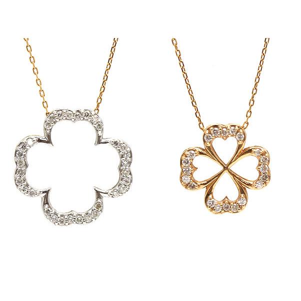 K18 3WAYフラワーモチーフネックレス 約45cm ダイヤモンド 0.50ct 18金