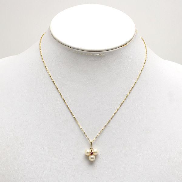 MIKIMOTO（ミキモト） パール&ルビーネックレス 約40cm 約6mm K18 18金