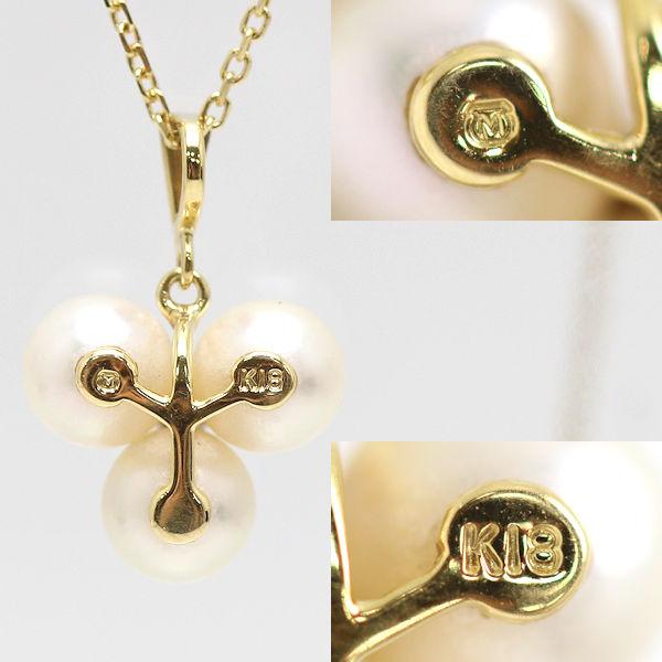 MIKIMOTO 真珠 ネックレス MIKIMOTO（ミキモト） パール&ルビーネックレス 約40cm 約6mm K18 18金