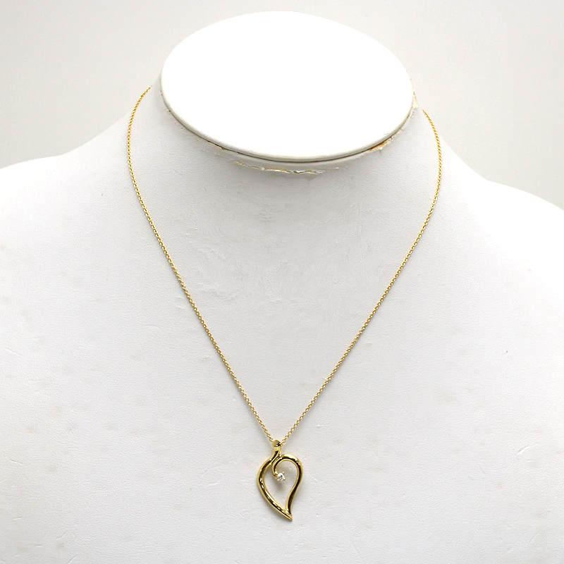 TIFFANY&Co.（ティファニー） ダイヤ付きリーフネックレス 約41cm K18