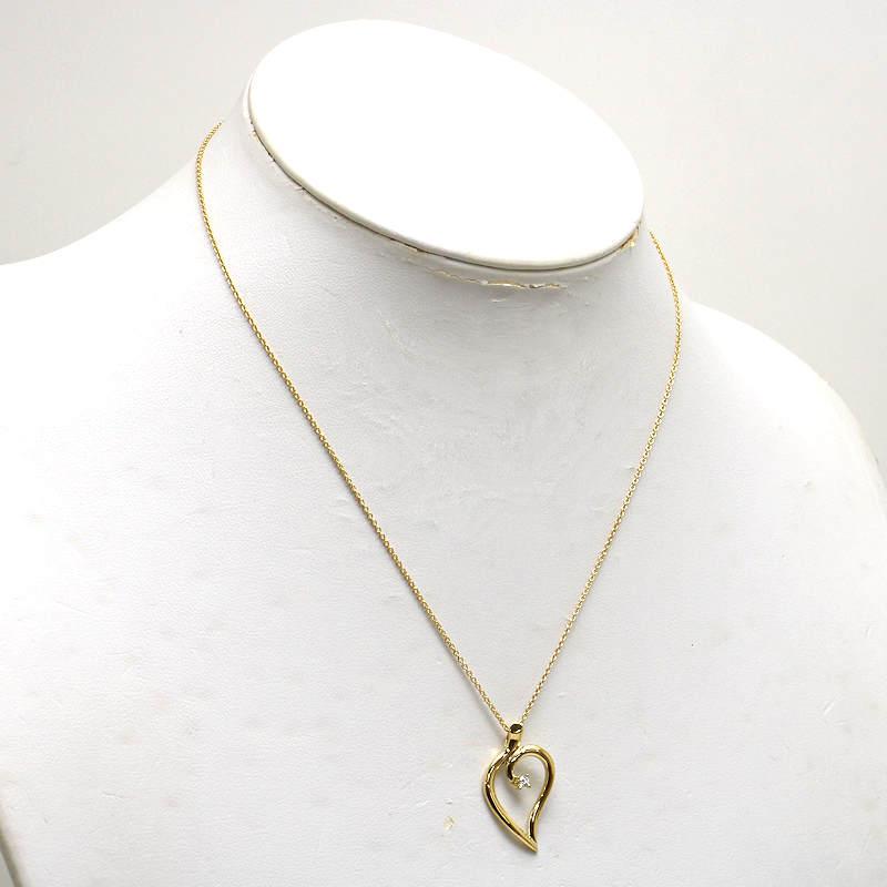 TIFFANY&Co.（ティファニー） ダイヤ付きリーフネックレス 約41cm K18