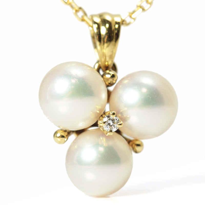 MIKIMOTO（ミキモト） パール ネックレス K18 18金 イエローゴールド