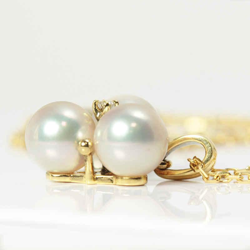 MIKIMOTO（ミキモト） パール ネックレス K18 18金 イエローゴールド