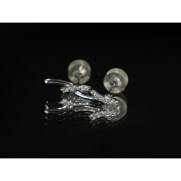K18WG ピアス ダイヤモンド 0.05ct/0.05ct 18金 ホワイトゴールド 両耳