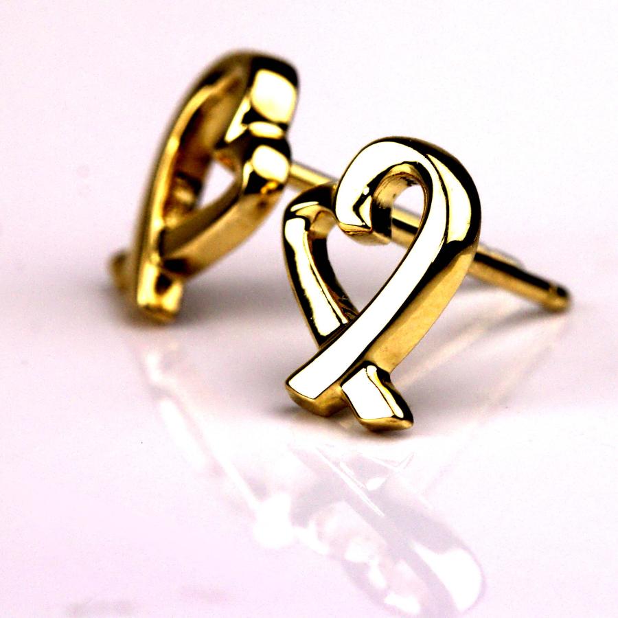 TIFFANY&Co. ティファニー ラビングハート ピアス K18 18金 TIFFANY&Co. ティファニー ラビングハート ピアス K18 18金