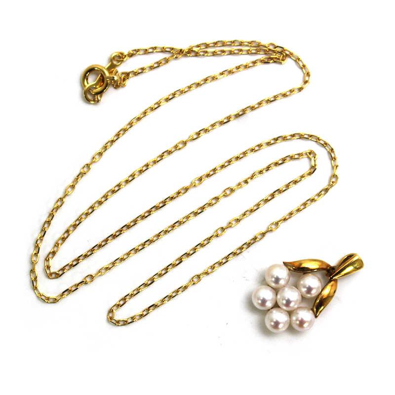 MIKIMOTO（ミキモト） パールネックレス 約40cm K18 18金 イエロー