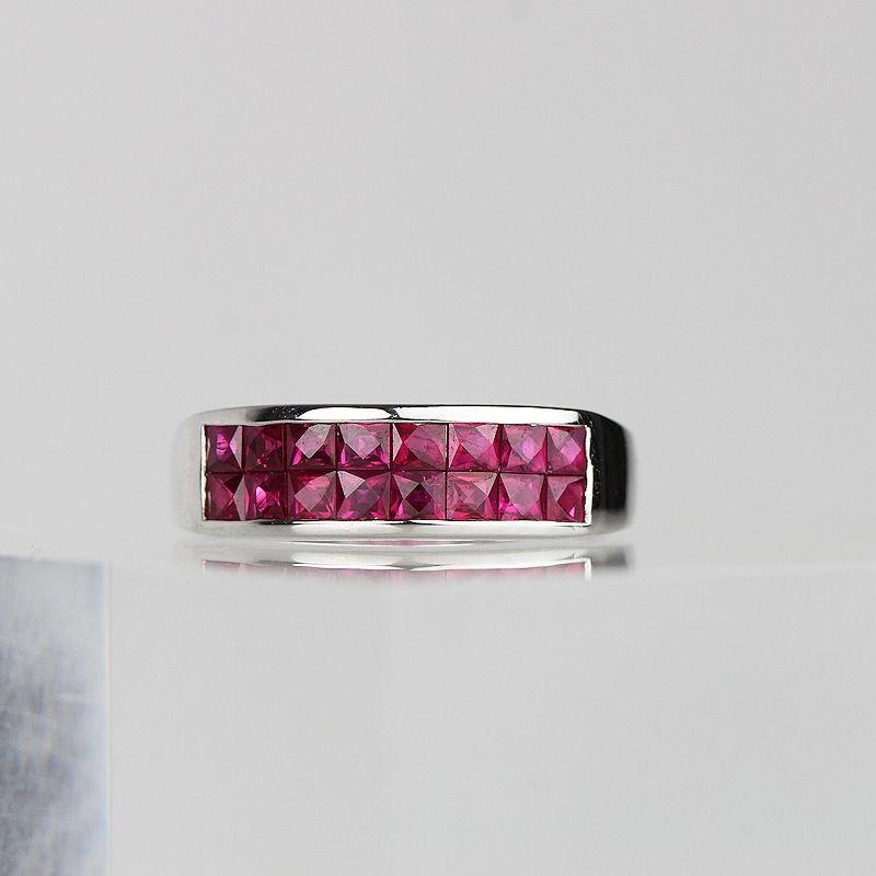 3.76ct 天然ルビー K18 ホワイトゴールド 18金 指輪 リング Ruby 12号 