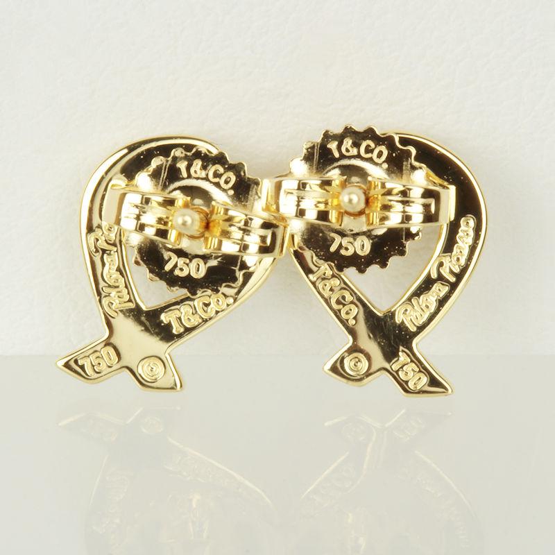 TIFFANY&Co.（ティファニー） ラビングハート ピアス K18 18金イエロー