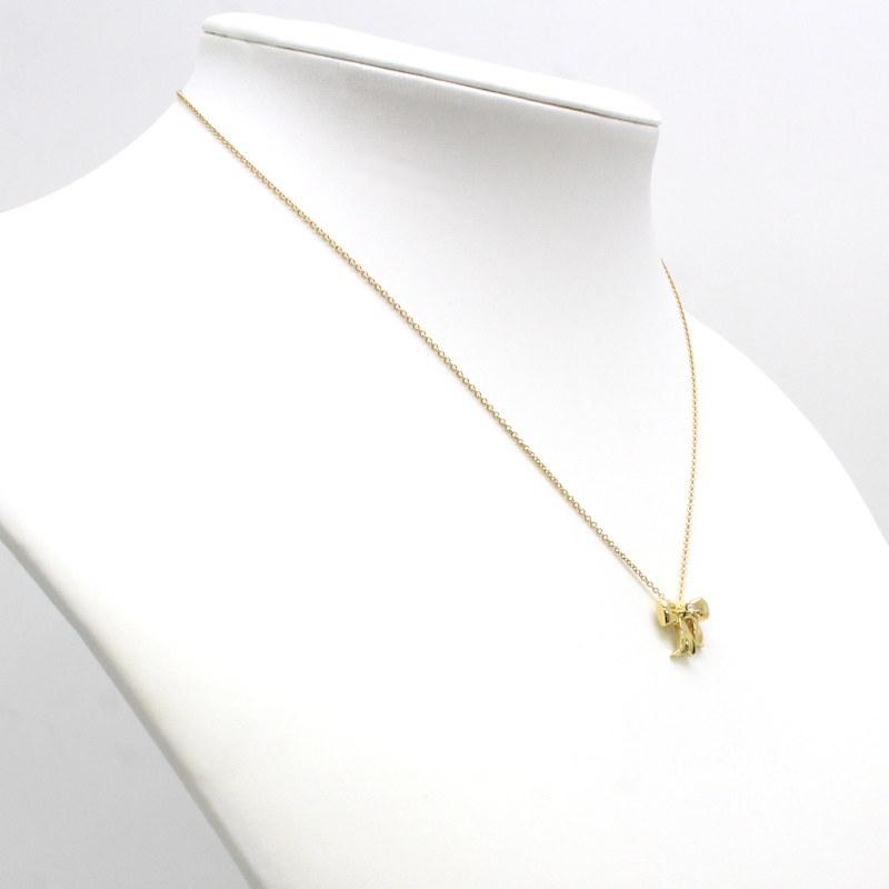ティファニーリボン結び蝶ネックレス TIFFANY&Co.（ティファニー） リボン バタフライ ネックレス SV925 K18