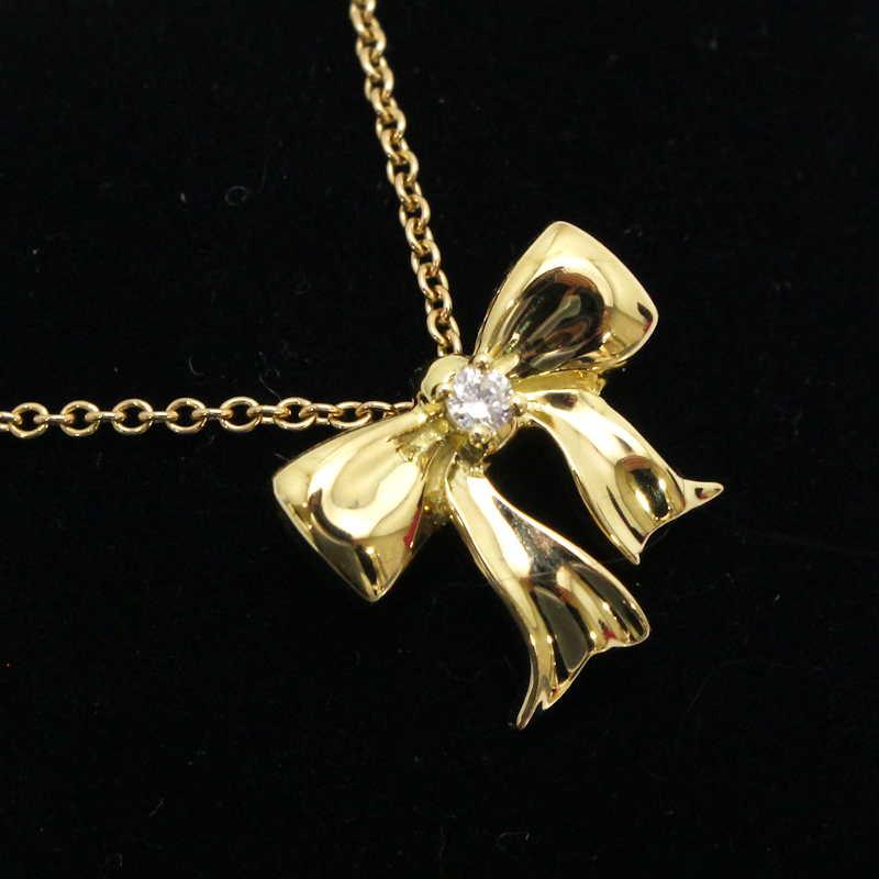 【美品】 TIFFANY&Co. ティファニー　ネックレス ボウ リボンモチーフ　 TIFFANY BOW Tiffany&Co. ティファニー ブルーボックスボウ リボン