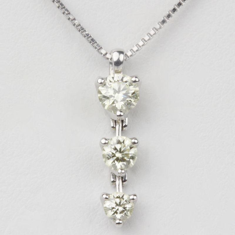 TASAKI タサキ ダイヤモンド ネックレス 0.50ct トリロジー Pt850