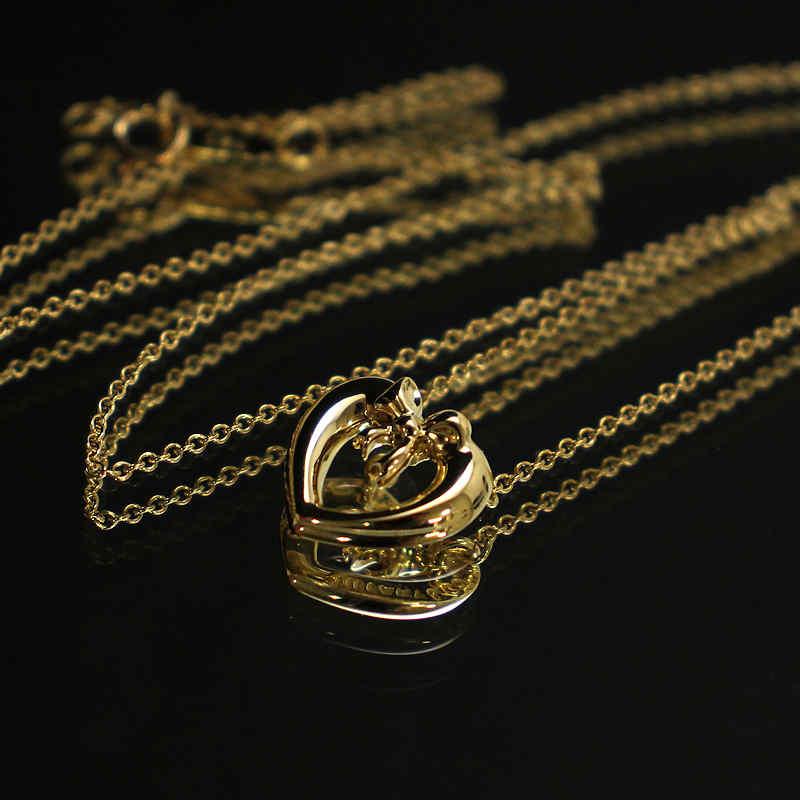 TIFFANY&Co.（ティファニー） リボンハート ネックレス 約41cm 約3.6g