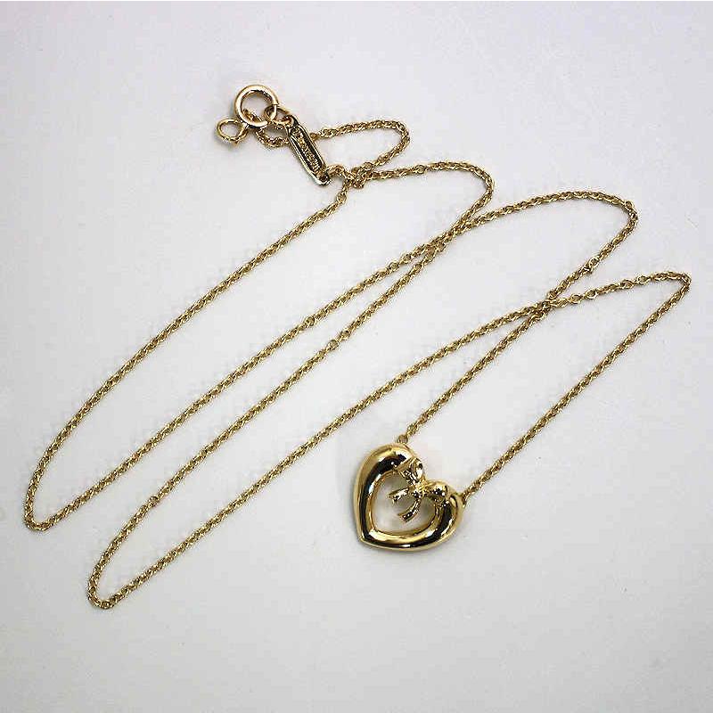 TIFFANY&Co.（ティファニー） リボンハート ネックレス 約41cm 約3.6g