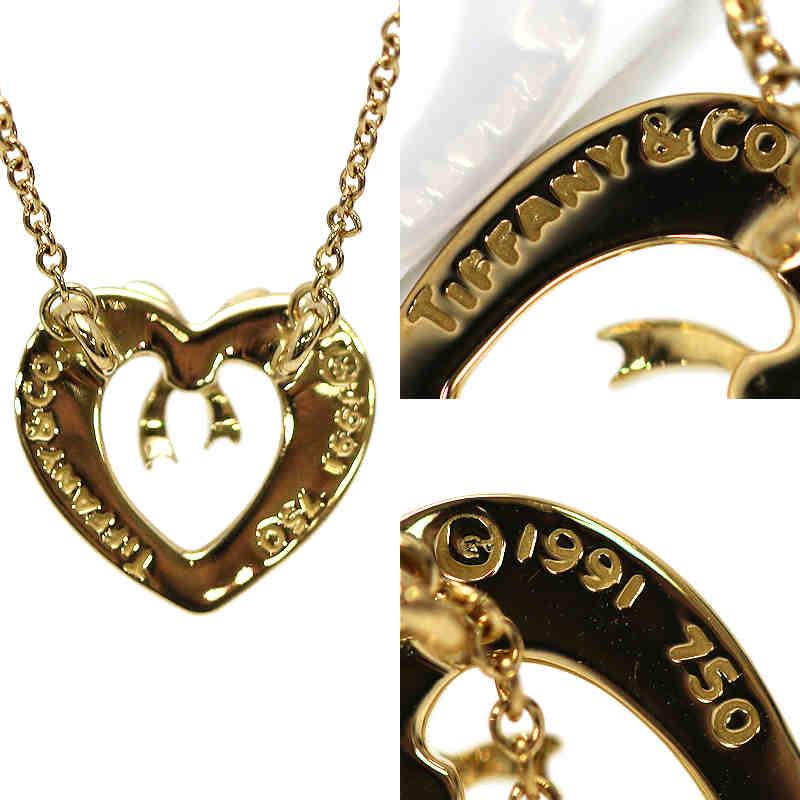 TIFFANY&Co.（ティファニー） リボンハート ネックレス 約41cm 約3.6g