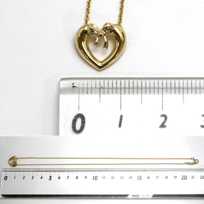 TIFFANY&Co.（ティファニー） リボンハート ネックレス 約41cm 約3.6g