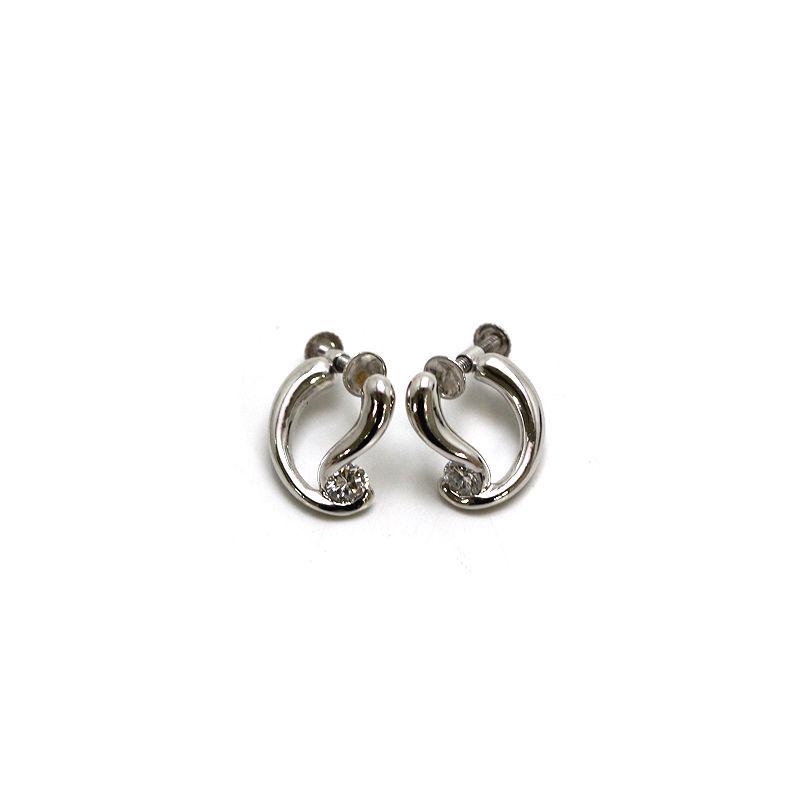 Pt900 ダイヤモンドイヤリング ダイヤモンド 0.15ct/0.15ct プラチナ 