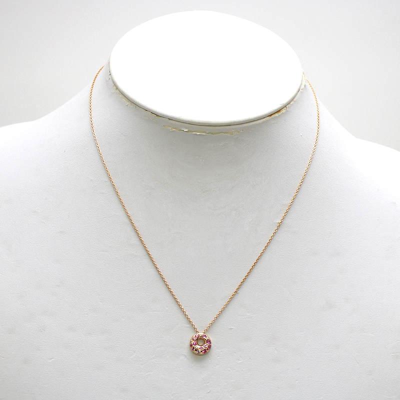 STAR JEWELRY スタージュエリー ピンクネックレス 約40cm K18PG 18金