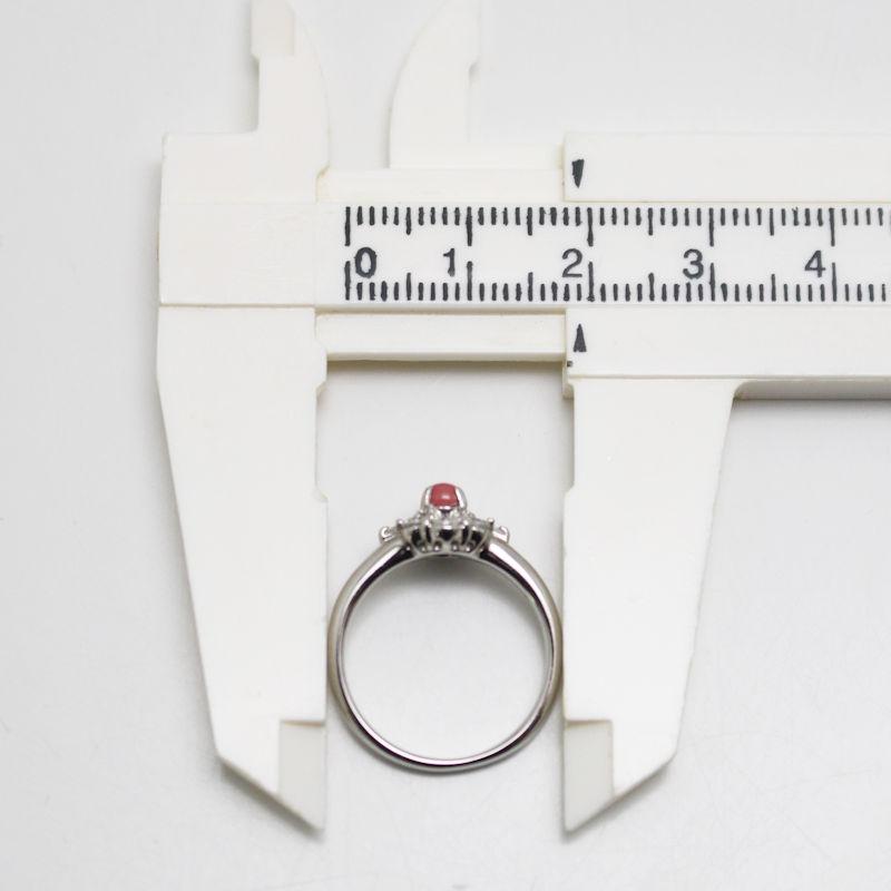 Pt900 コンクパールリング 10号 0.33ct ダイヤモンド 0.34ct プラチナ