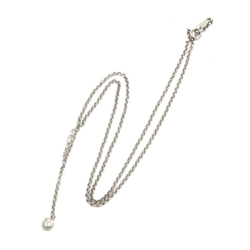 Pt850 Pt900 ダイヤモンドネックレス 約42cm 0.58ct プラチナ 約6.9g I