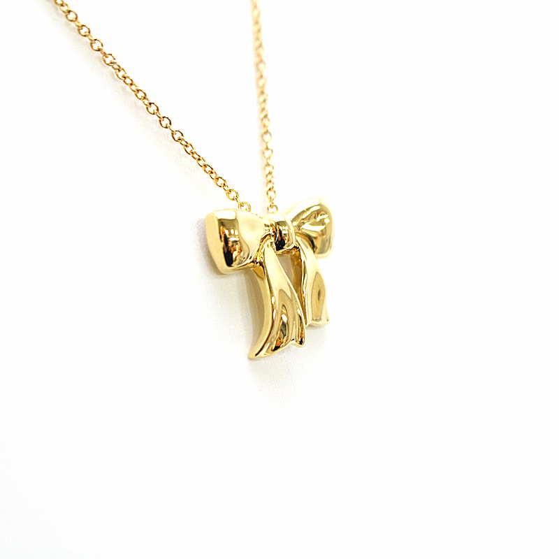 TIFFANY&Co.（ティファニー） ブルーボックスボウネックレス K18 18金