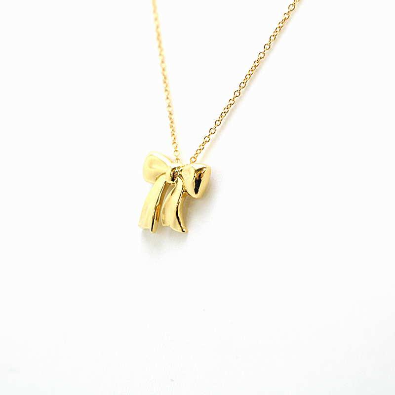 Tiffany & Co. ゴールドネックレス ポーチ付き TIFFANY&Co.（ティファニー） ベゼルフラワーネックレス K18YG