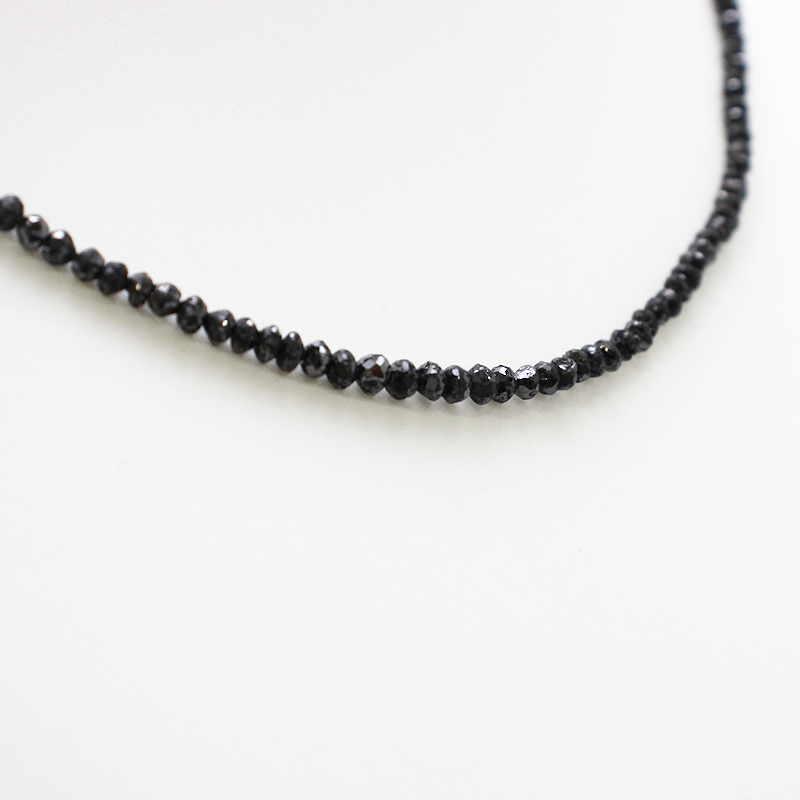 ブラックダイヤモンド ネックレス 20.00ct K18WG 18金ホワイトゴールド