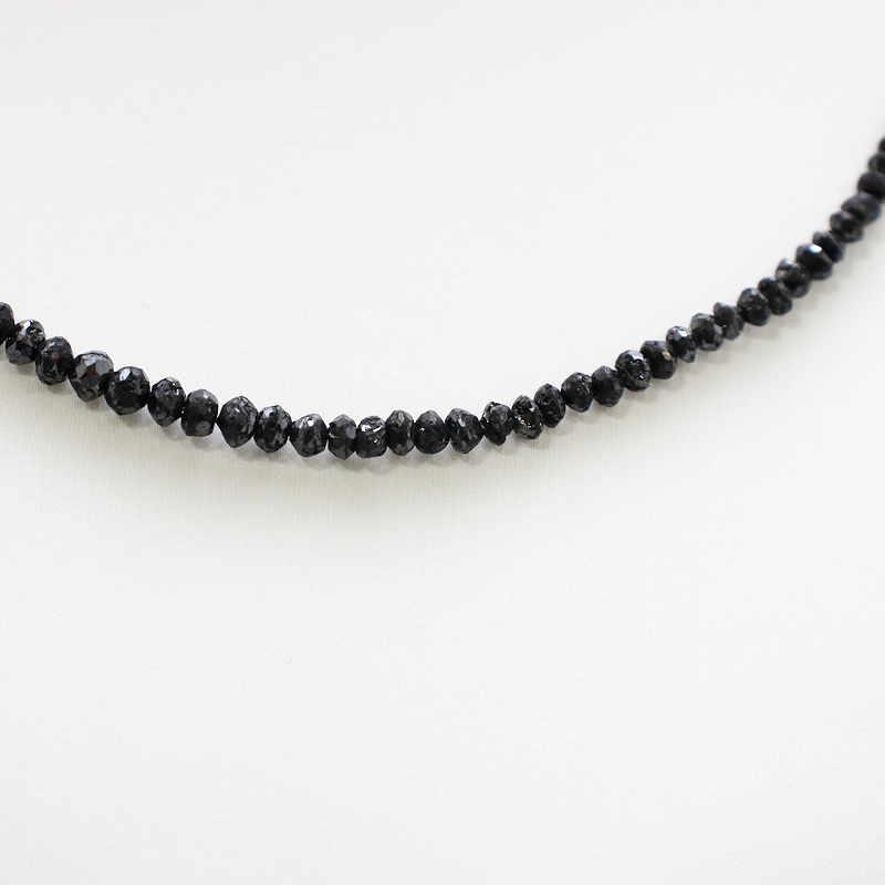 ブラックダイヤモンド ネックレス 20.00ct K18WG 18金ホワイトゴールド