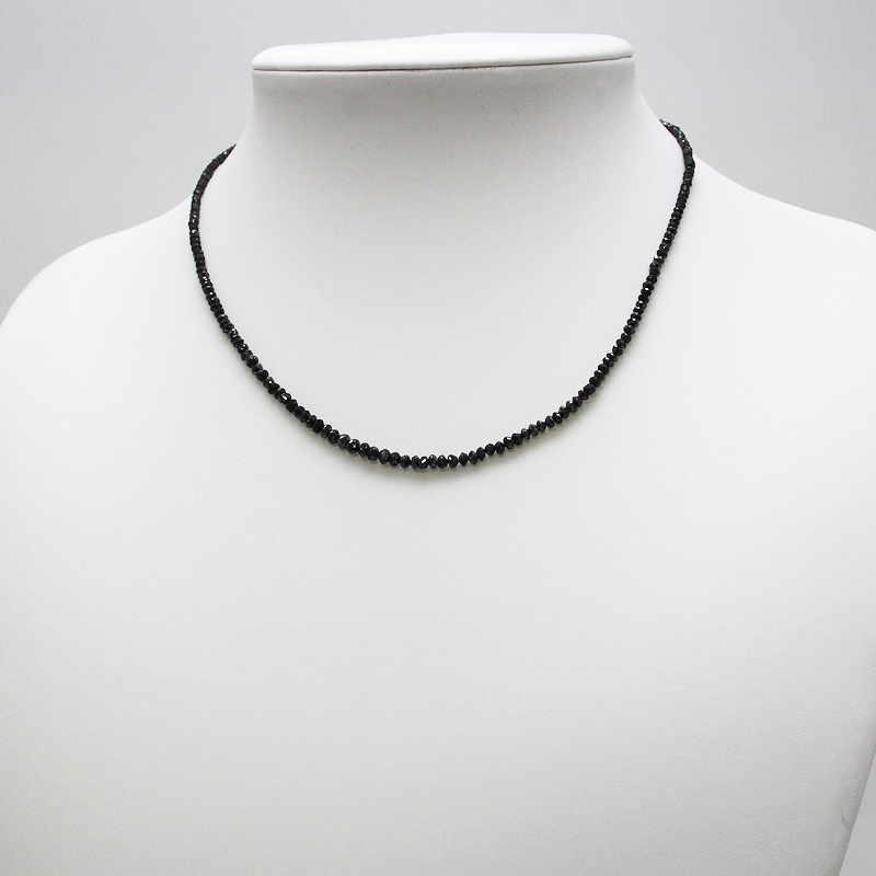 ブラックダイヤモンド ネックレス 20.00ct K18WG 18金ホワイトゴールド