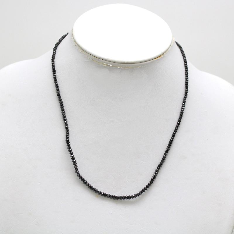 K18WG ブラックダイヤモンドネックレス 約47cm 32.29ct 約7.9g 18金