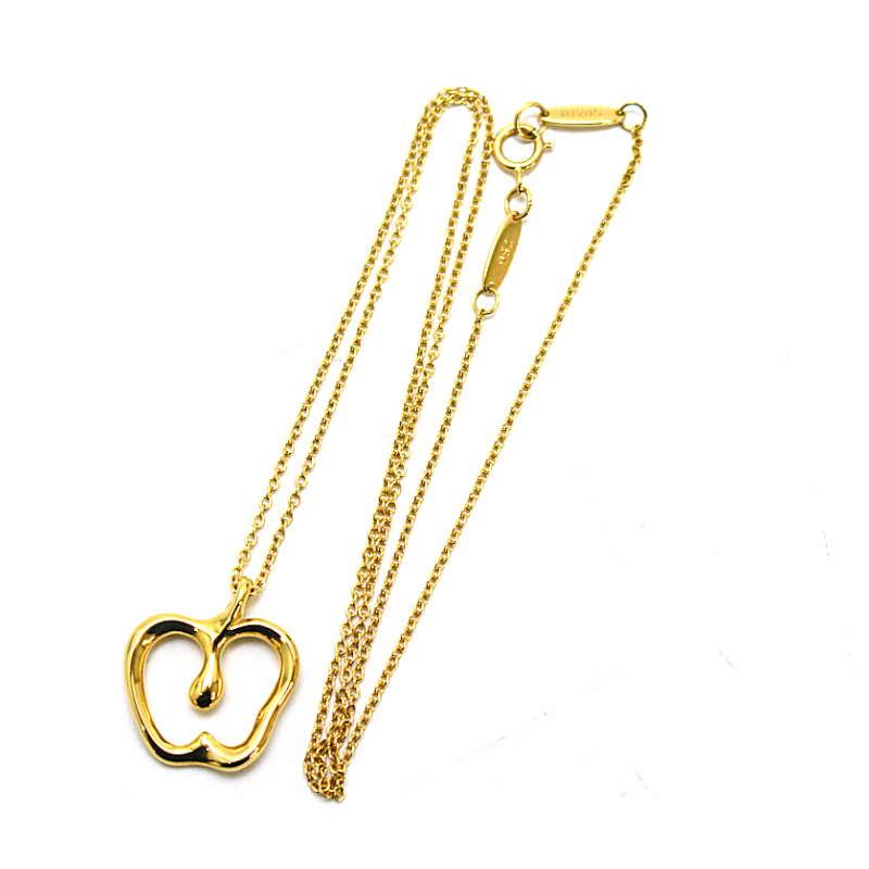 Elsa Peretti Tiffany&Co. ティファニー アップル ネックレス K18YG 18
