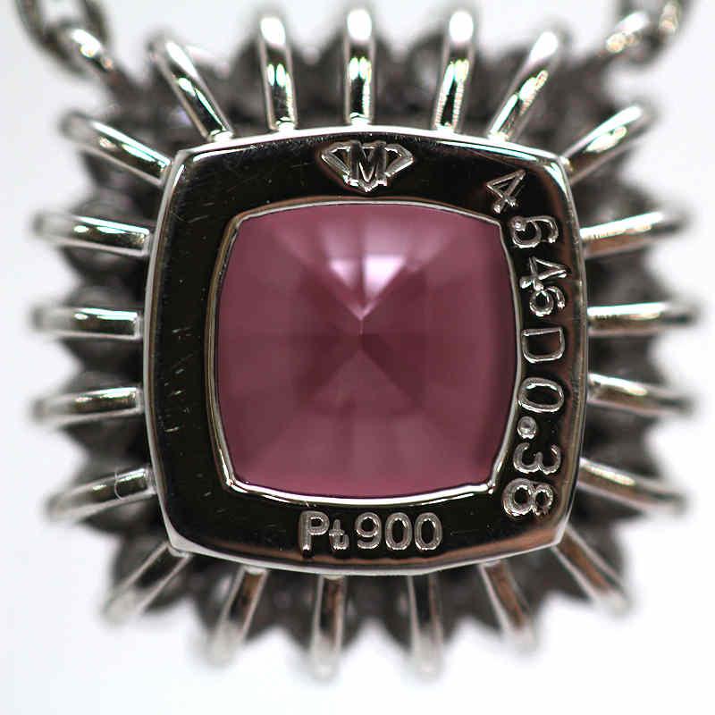 Pt850/Pt900 ロードライトガーネットネックレス 4.646ct 約40cm 