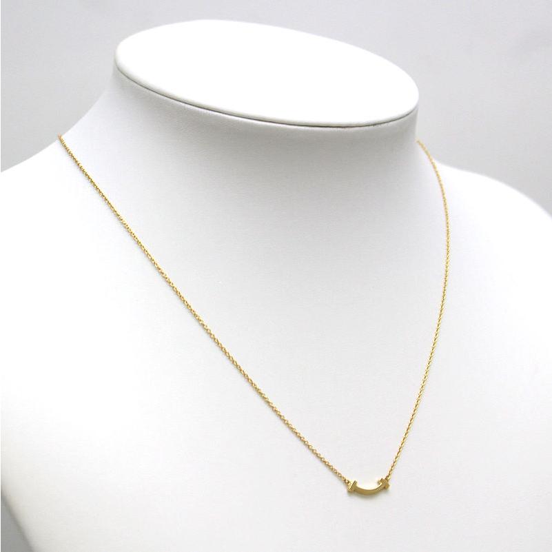 Tiffany T ティファニー Tスマイルミニ ネックレス K18YG 18金イエロー