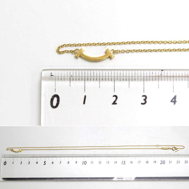 Tiffany T ティファニー Tスマイルミニ ネックレス K18YG 18金イエロー