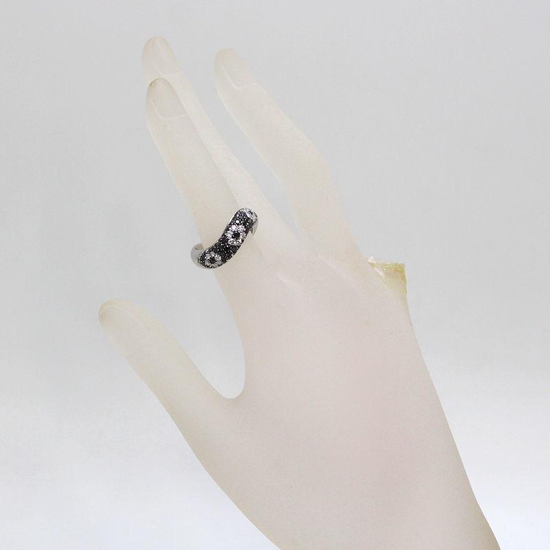 Ponte Vecchio（ポンテヴェキオ） 花 ブラックダイヤモンドリング 12号 