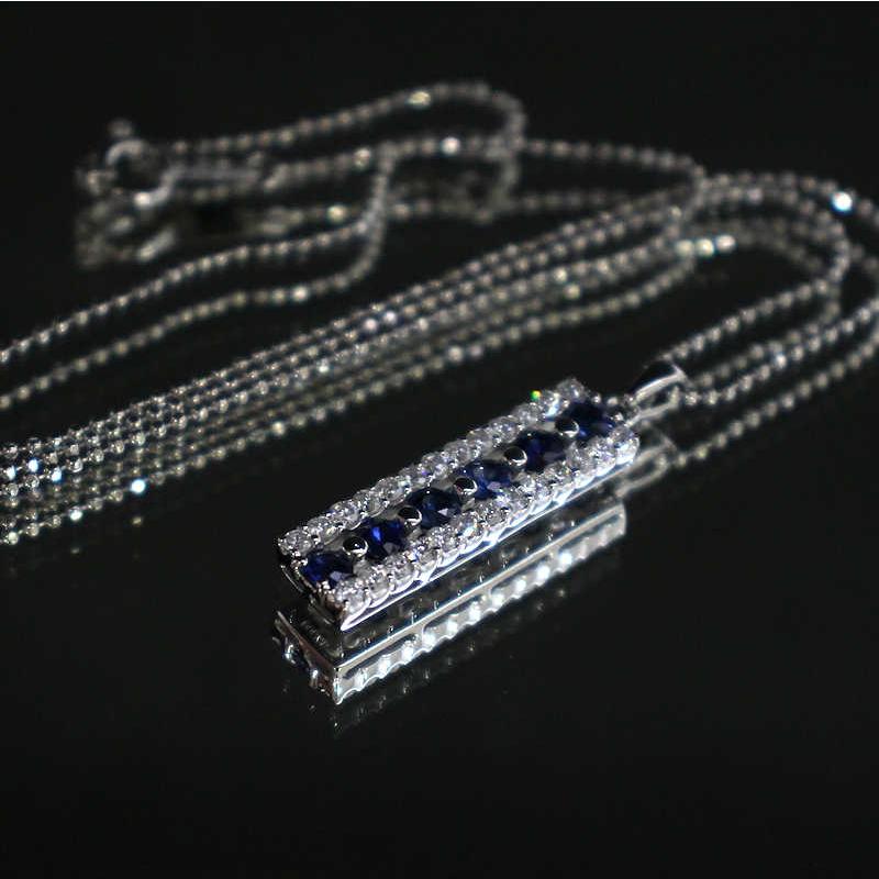 Pt900 Pt850 サファイア1.56ct ダイヤ0.55ct ネックレス Pt900 Pt850 サファイア1.56ct ダイヤ0.55ct ネックレス