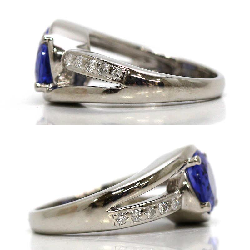 Pt900 タンザナイトリング 12.5号 2.23ct ダイヤモンド 0.17ct プラチナ 約9.3g 指輪 30419_3