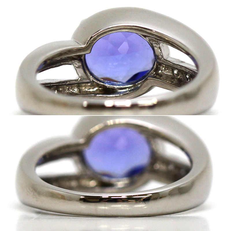 Pt900 タンザナイトリング 12.5号 2.23ct ダイヤモンド 0.17ct プラチナ 約9.3g 指輪 30419_4