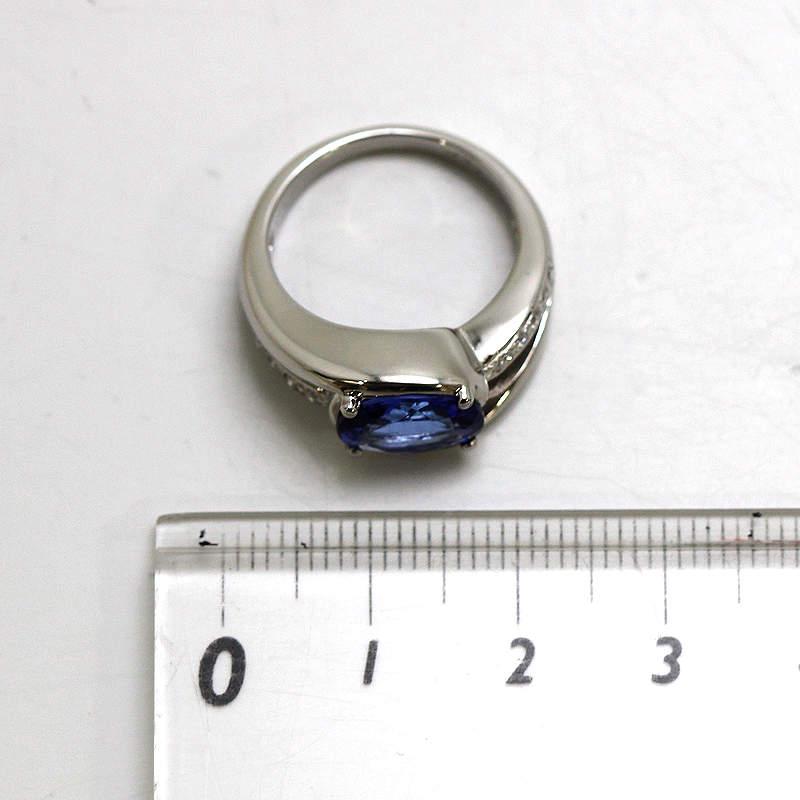 Pt900 タンザナイトリング 12.5号 2.23ct ダイヤモンド 0.17ct プラチナ 約9.3g 指輪 30419_6